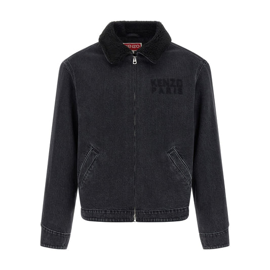 Kenzo Black Cotton Denim Jacket