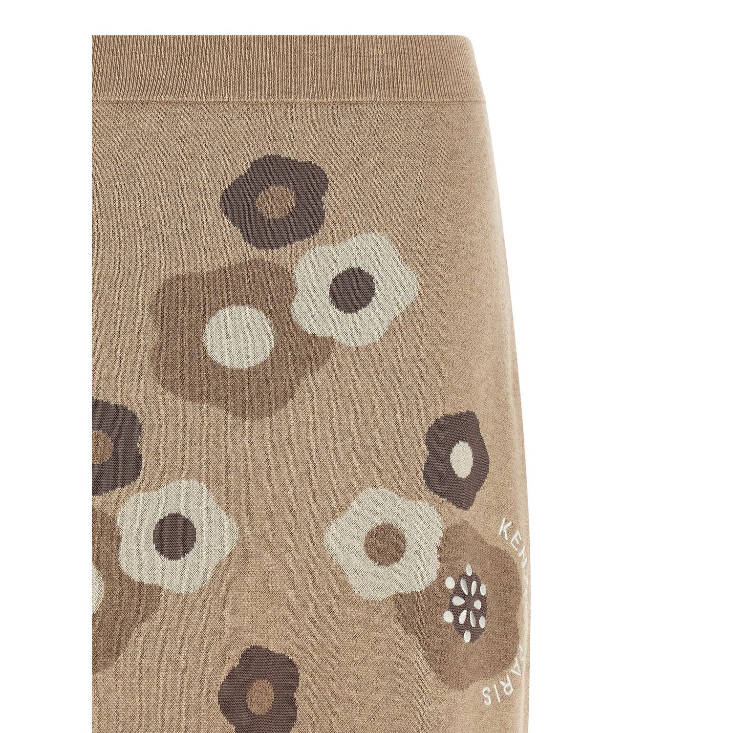Kenzo Beige Wool Long Skirt