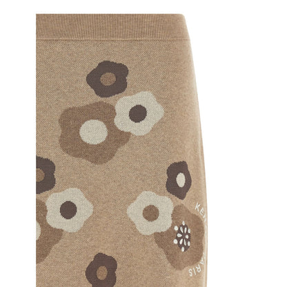 Kenzo Beige Wool Long Skirt