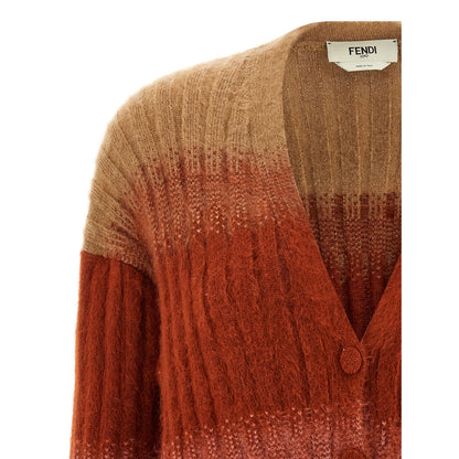 Fendi Multicolor Wool Cardigan