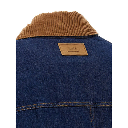 Ami Paris Blue Cotton Denim Jacket