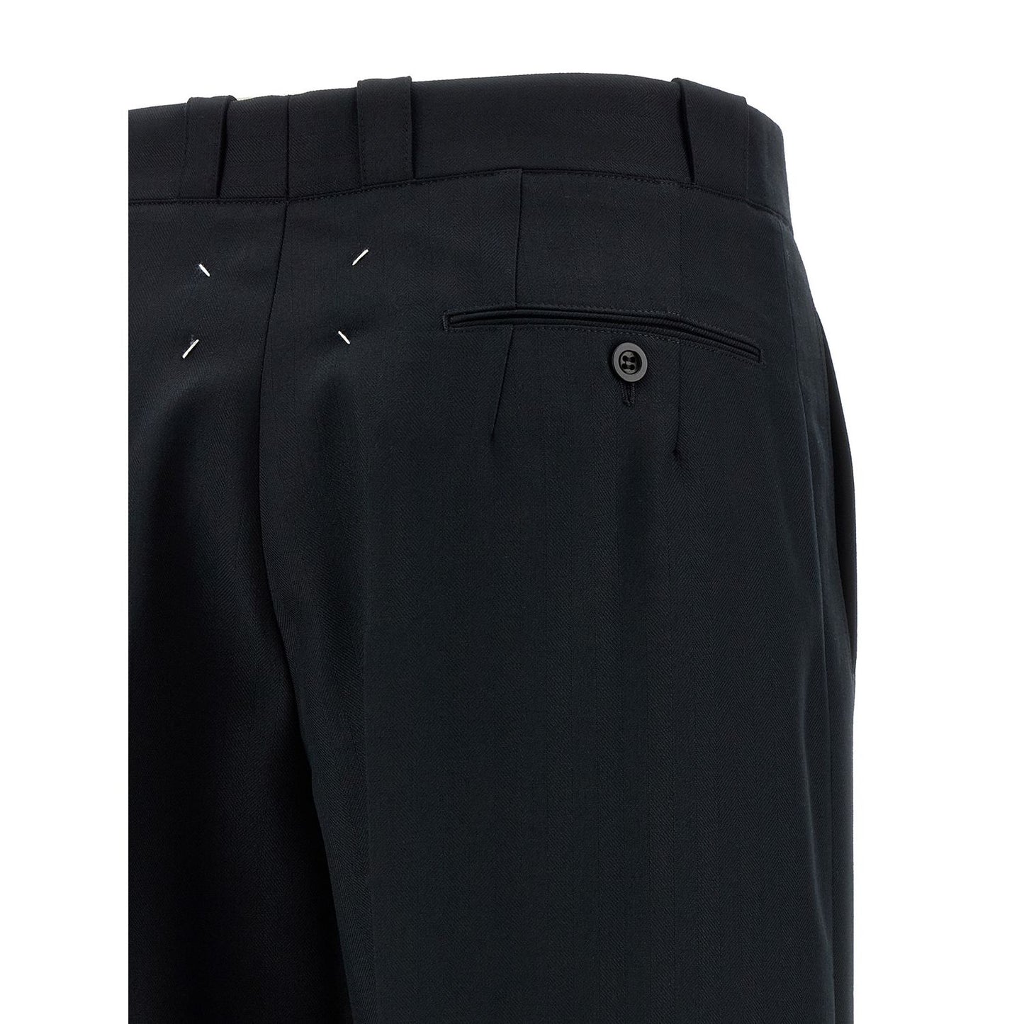 Maison Margiela Black Wool Dress Pants