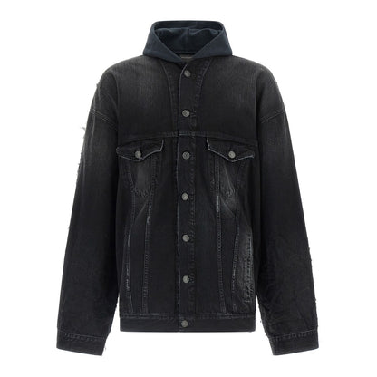 Balenciaga Black Cotton Denim Jacket