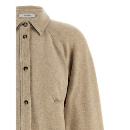 Max Mara Beige Cashmere Blouse