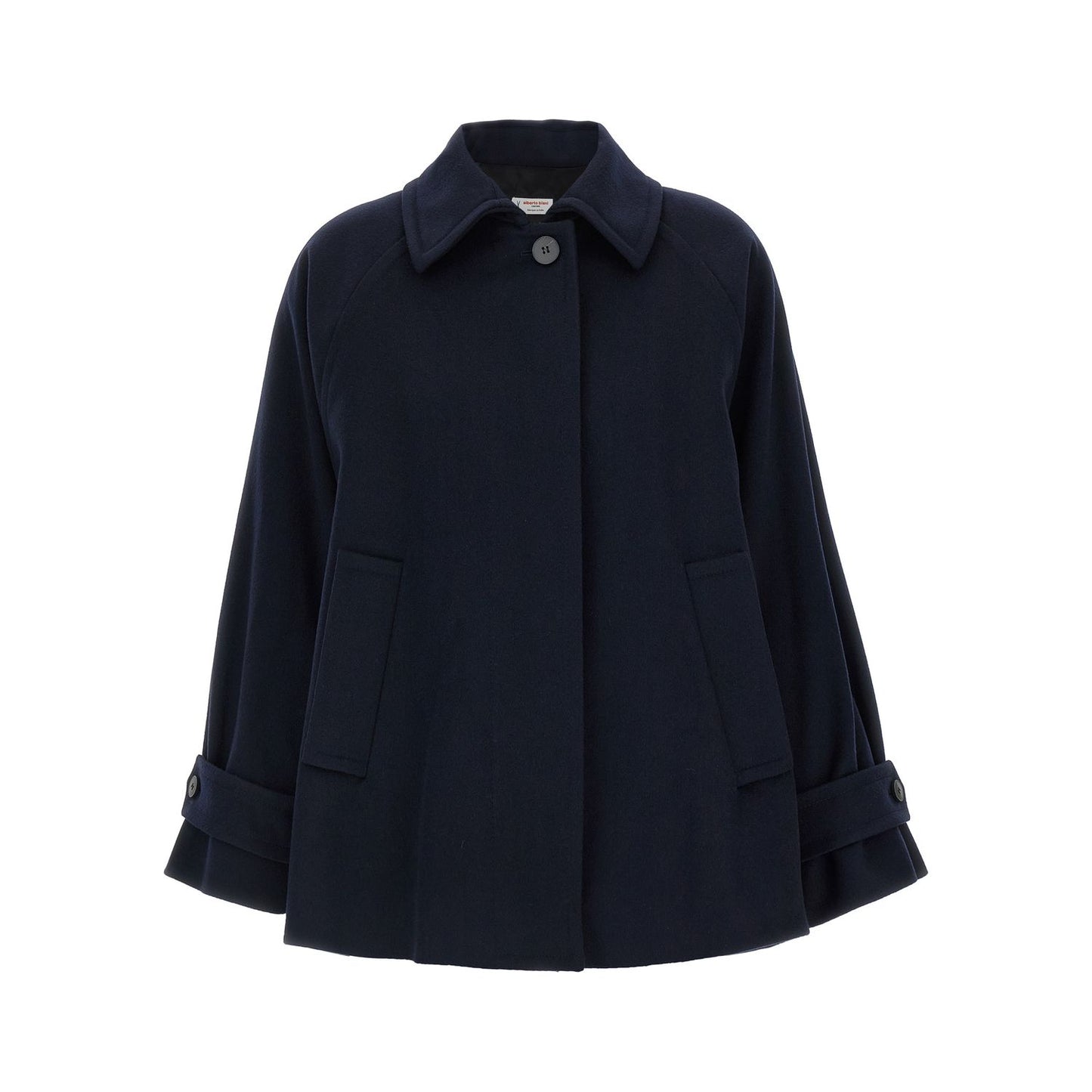 Alberto Biani Blue Virgin Wool Coat