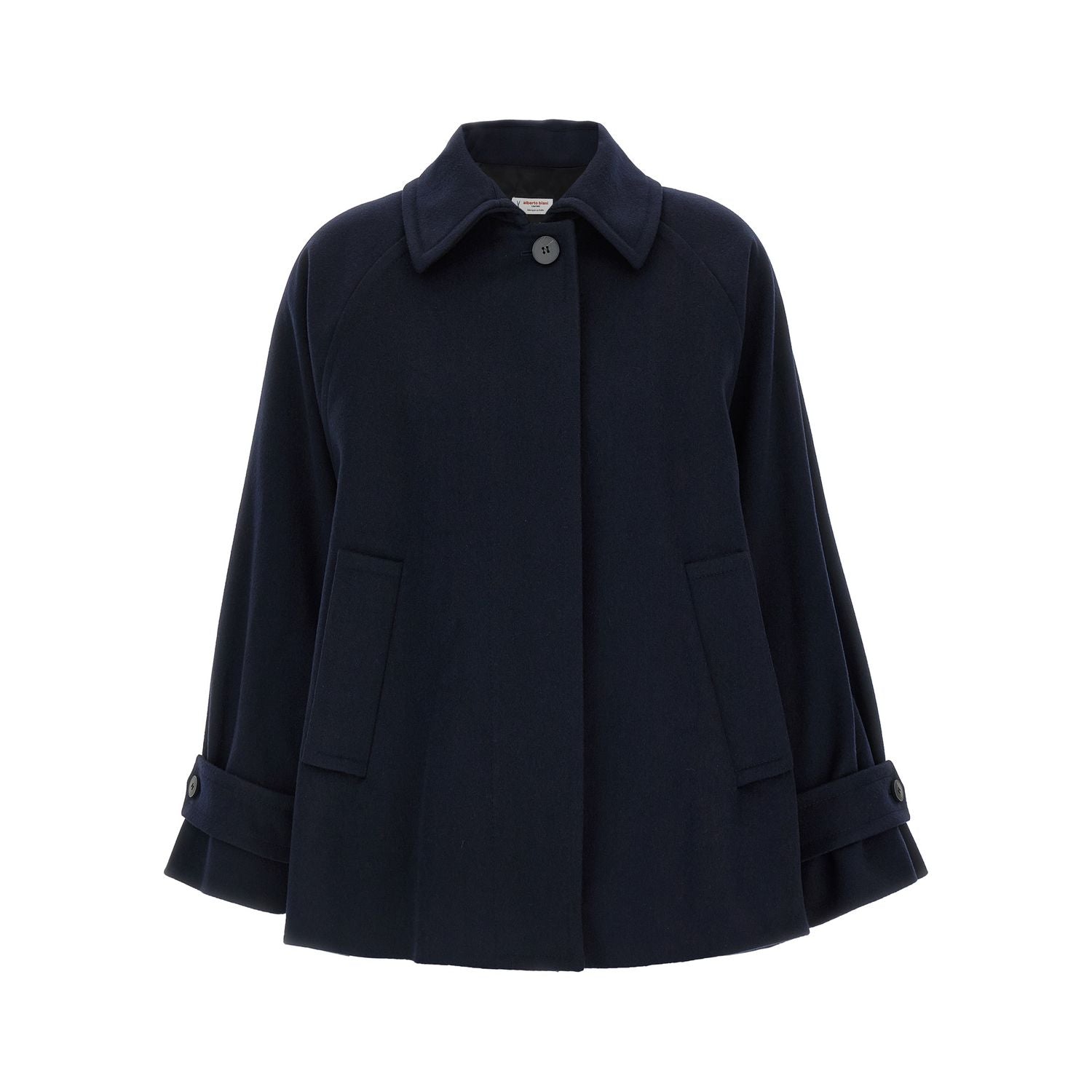 Alberto Biani Blue Virgin Wool Coat