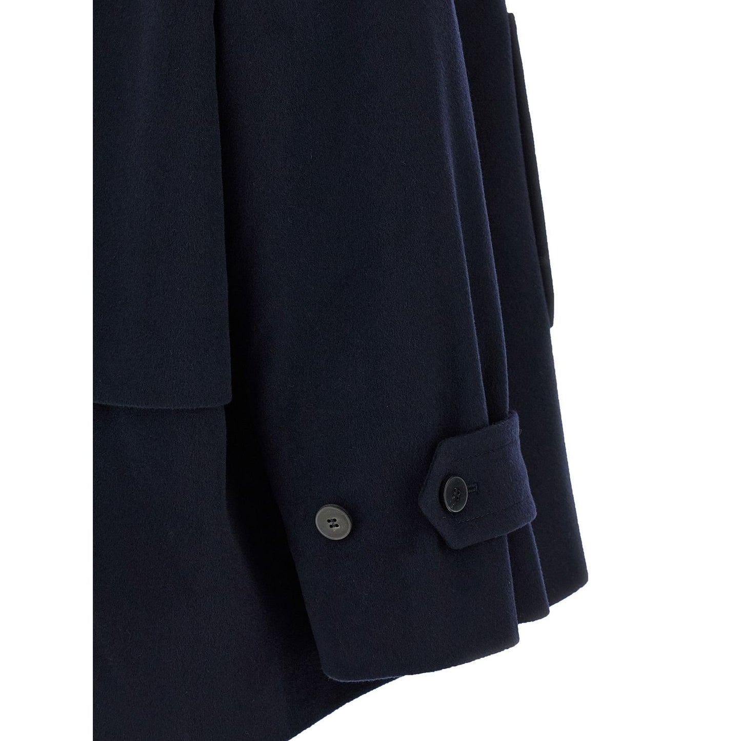 Alberto Biani Blue Virgin Wool Coat