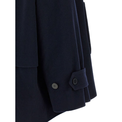 Alberto Biani Blue Virgin Wool Coat