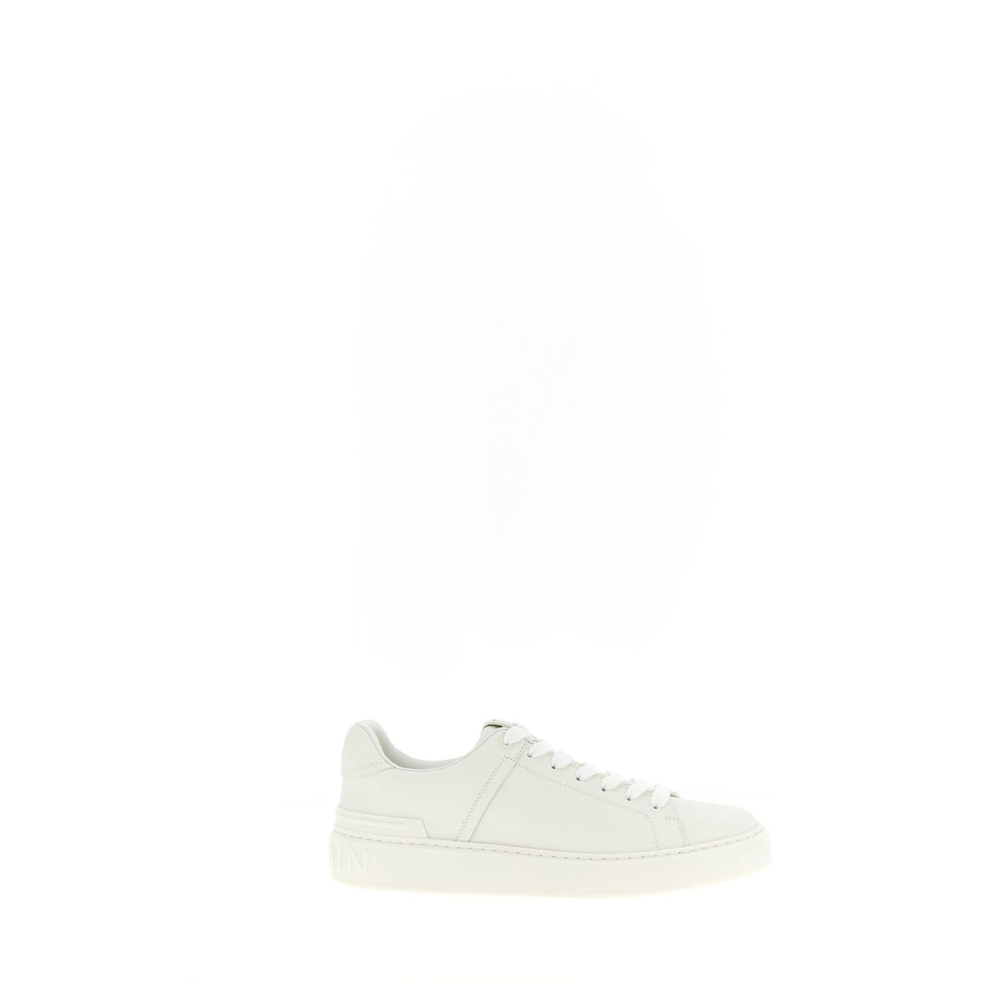 Balmain White Calfskin Sneakers