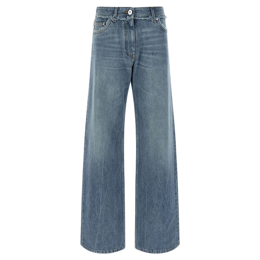 Versace Blue Cotton Boyfriend Jeans
