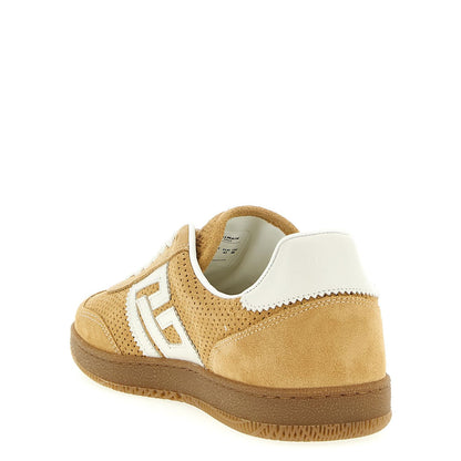 Balmain Beige Calfskin Low Top Sneakers