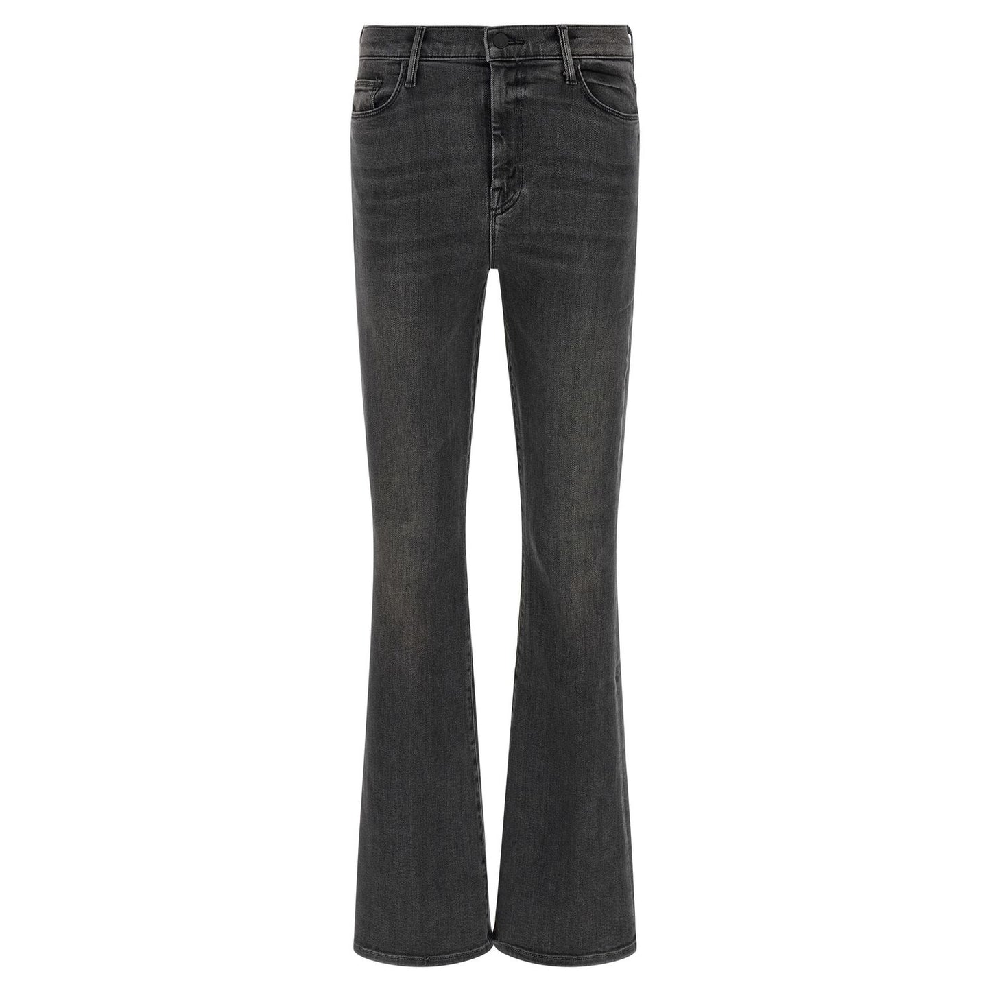 Mother Denim Gray Cotton Flared Jeans