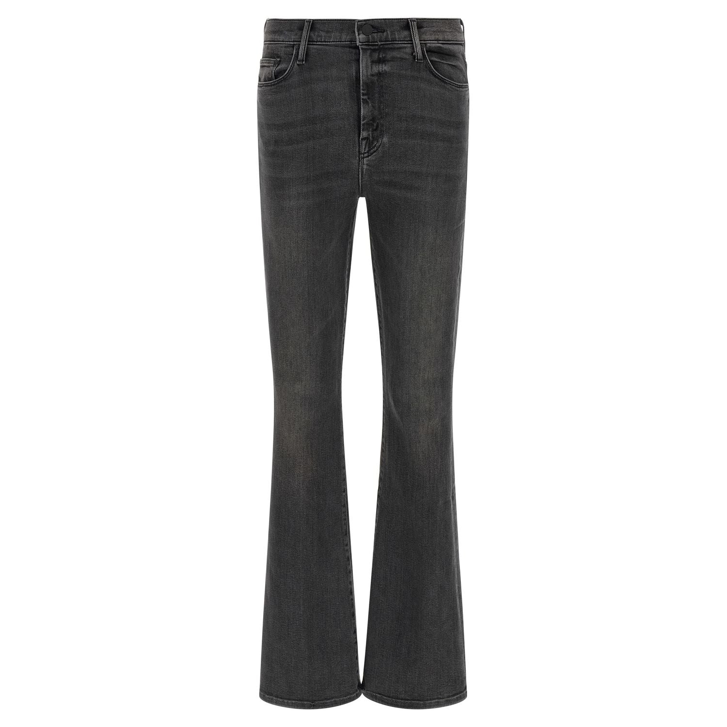 Mother Denim Gray Cotton Flared Jeans
