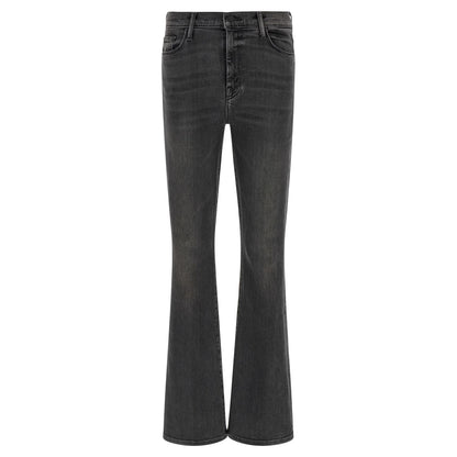 Mother Denim Gray Cotton Flared Jeans