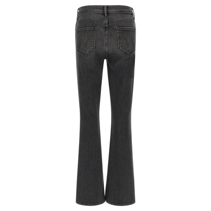 Mother Denim Gray Cotton Flared Jeans