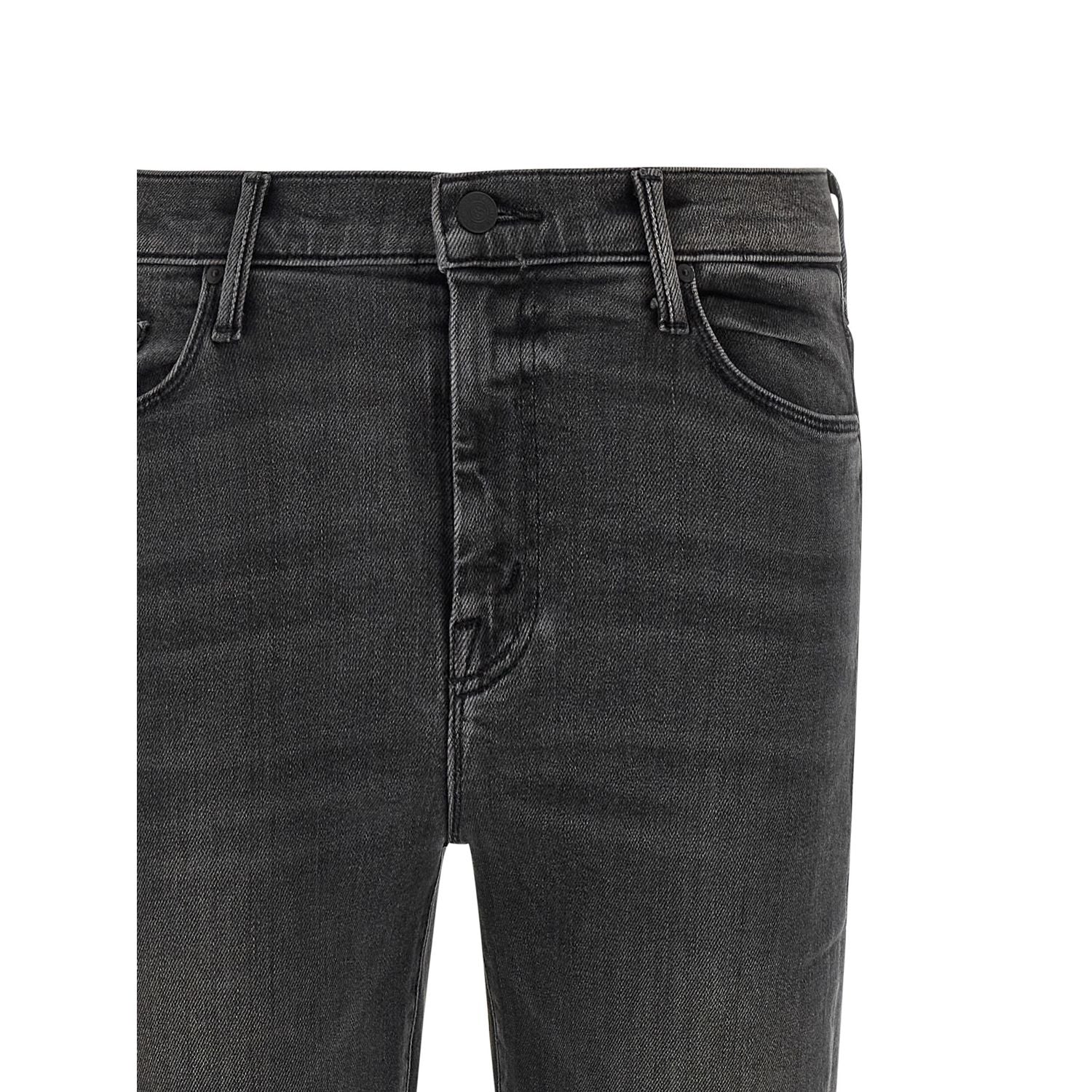 Mother Denim Gray Cotton Flared Jeans
