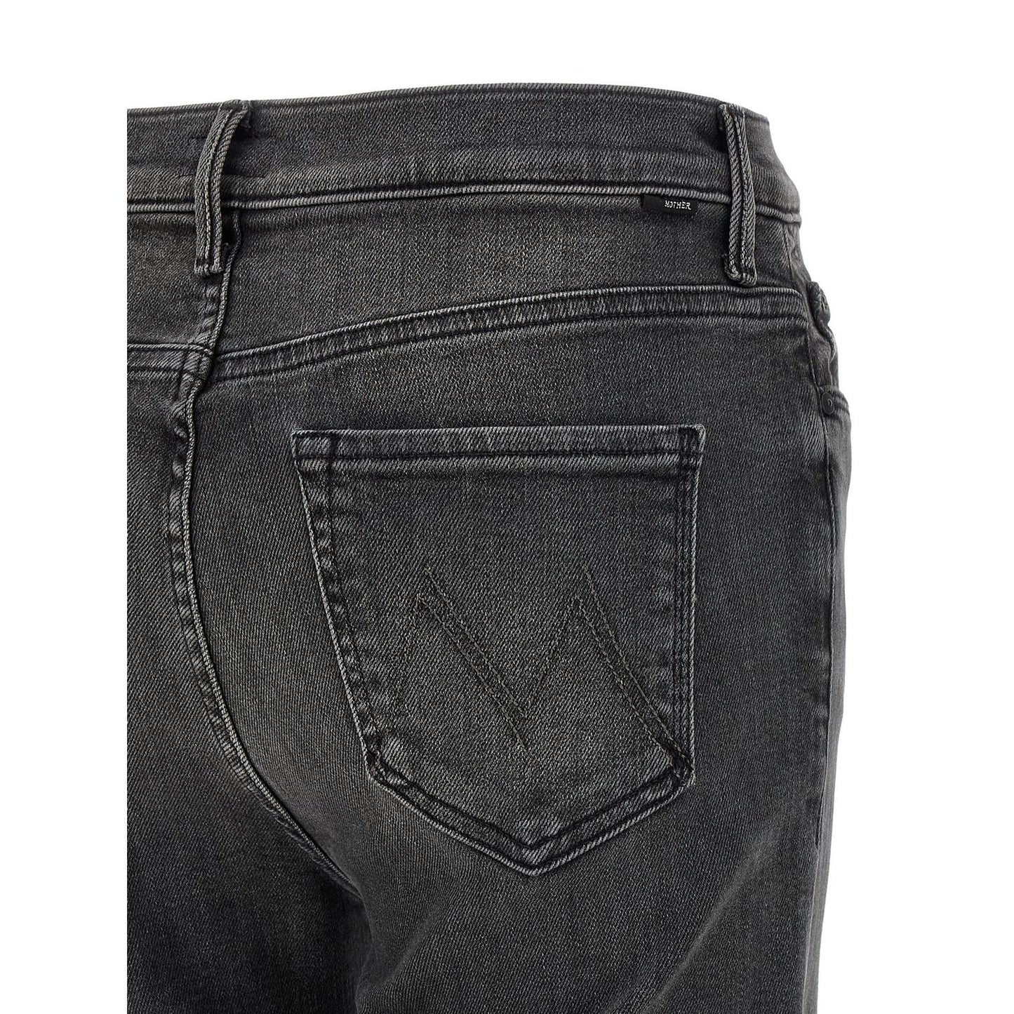 Mother Denim Gray Cotton Flared Jeans