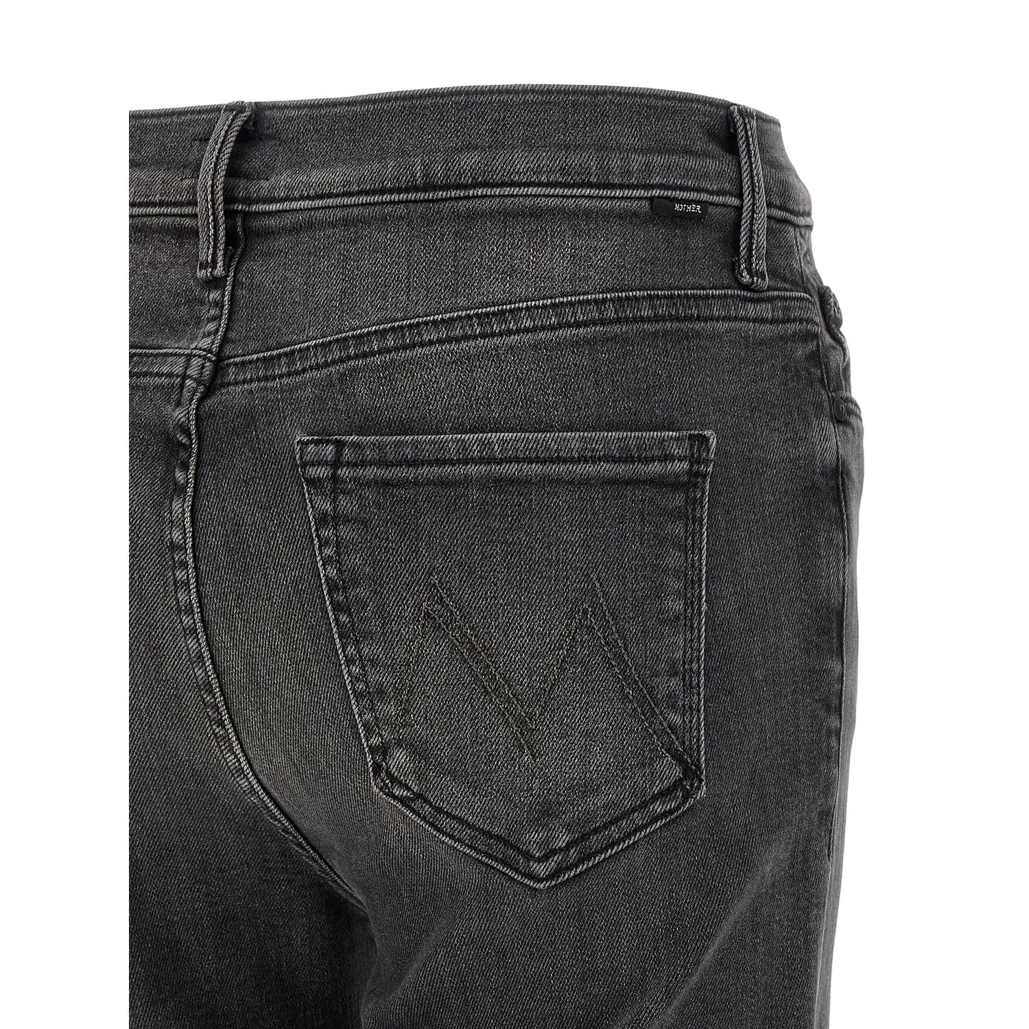 Mother Denim Gray Cotton Flared Jeans