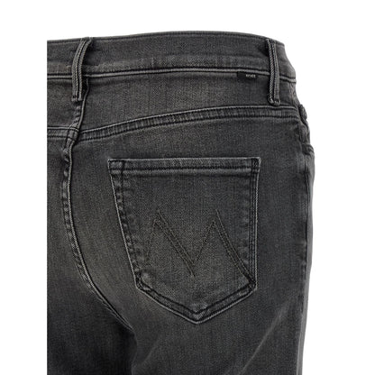 Mother Denim Gray Cotton Flared Jeans