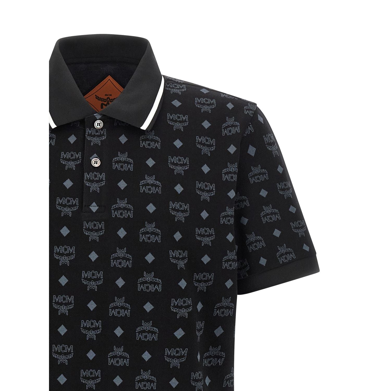 MCM Black Cotton Polo Shirt
