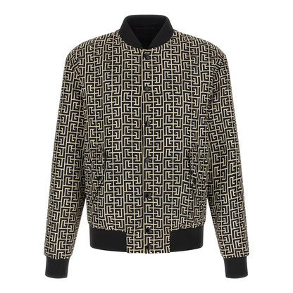 Balmain Black Polyamide Bomber