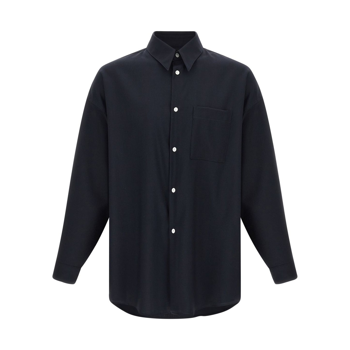 Marni Blue Virgin Wool Blouse