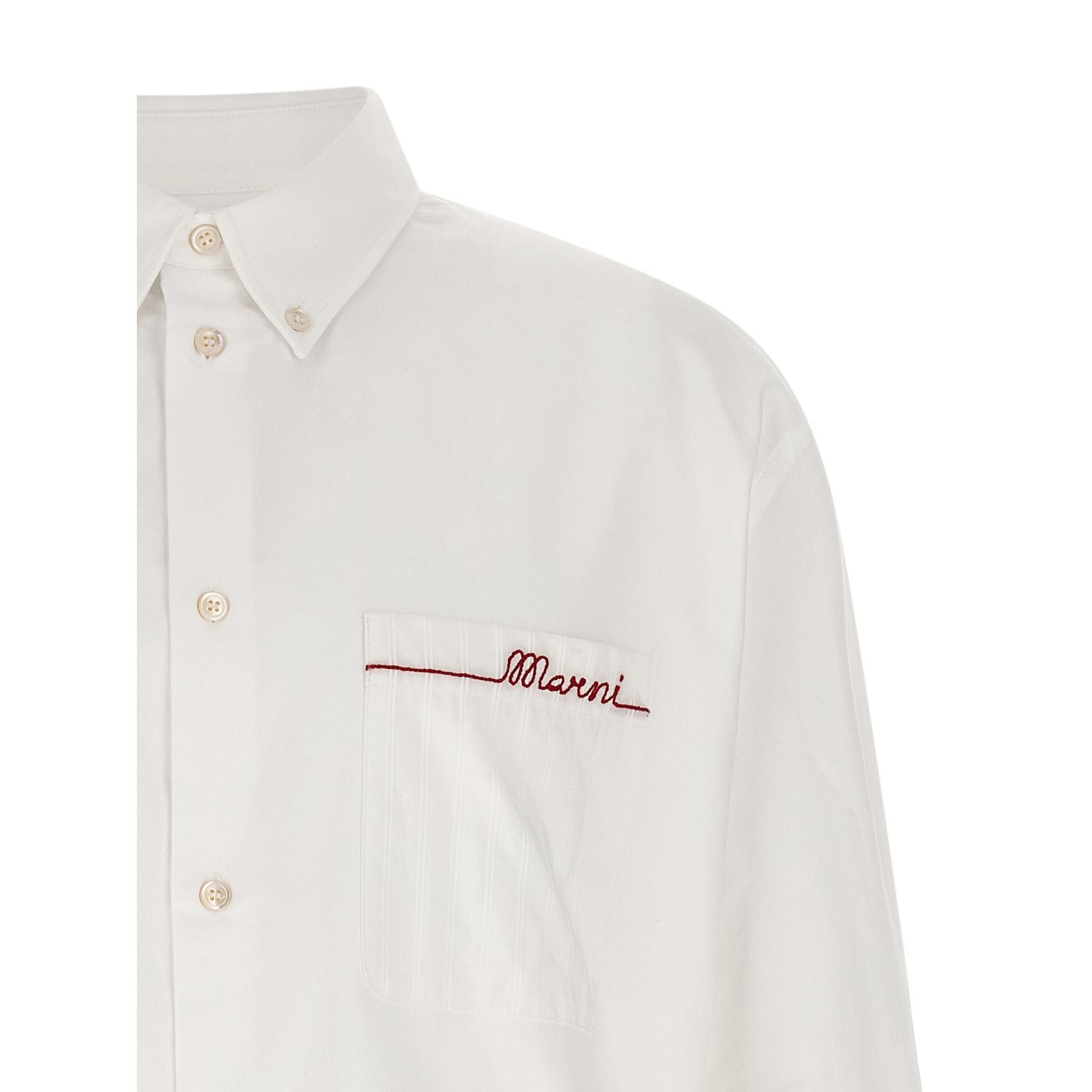 Marni White Cotton Blouse