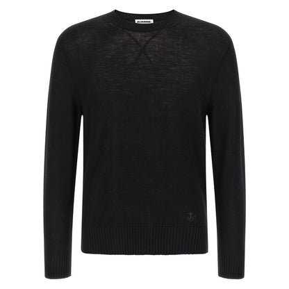 Jil Sander Black Virgin Wool Cardigan