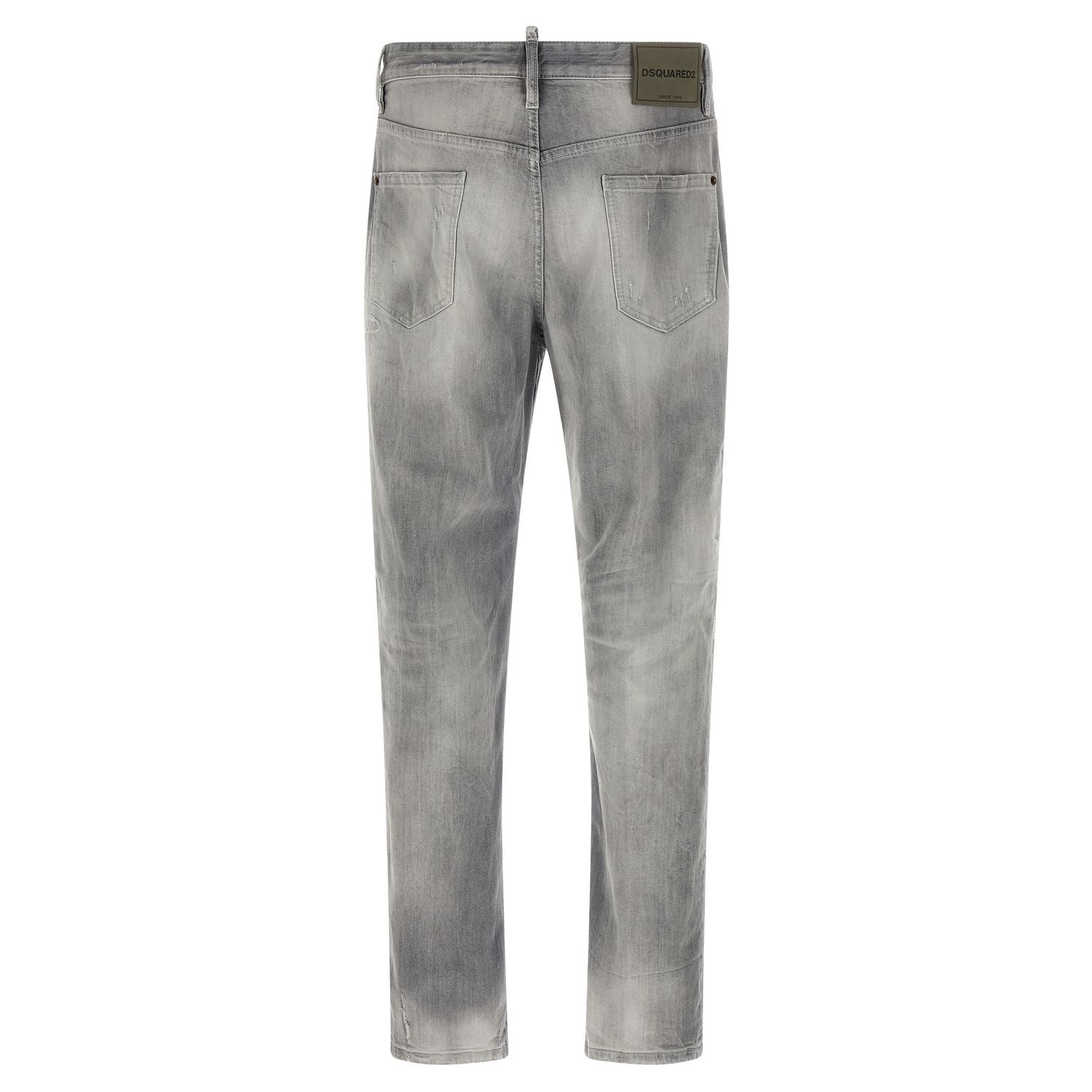 Dsquared² Gray Cotton Straight-Leg Jeans