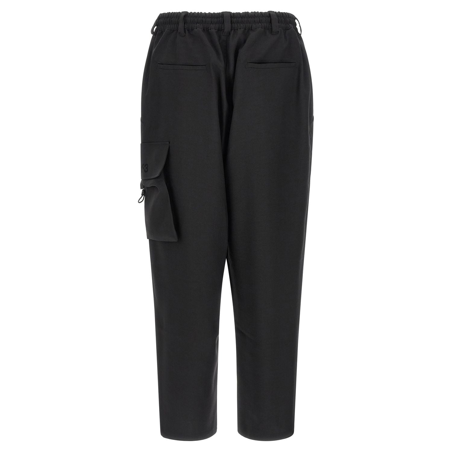 Y-3 Black Polyester Cargo Pants
