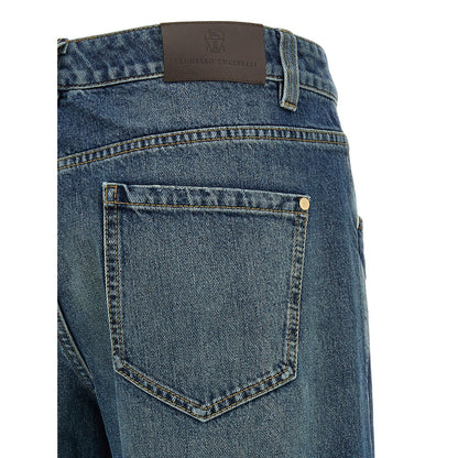 Brunello Cucinelli Blue Cotton Jeans Denim