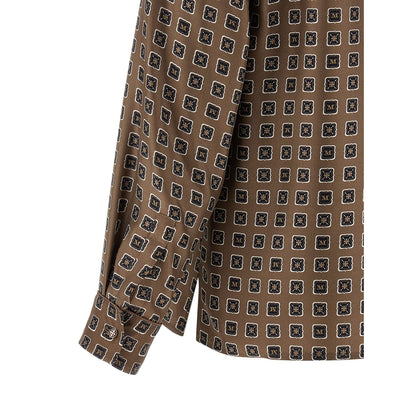 Max Mara Brown Silk Blouse
