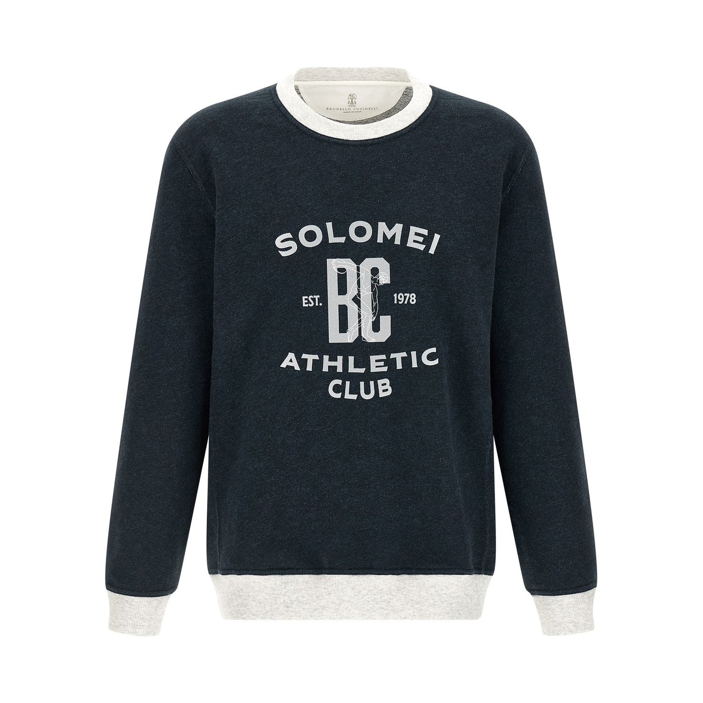 Brunello Cucinelli Blue Cotton Sweatshirt