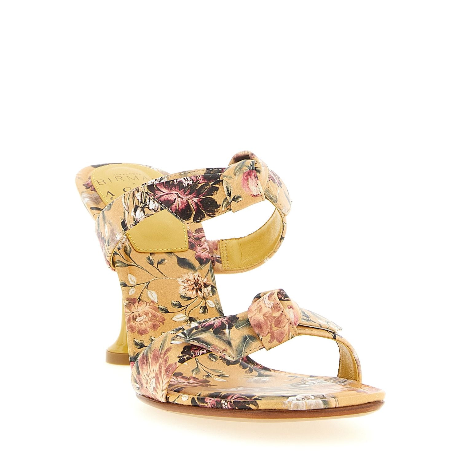Alexandre Birman Bicolor Cowhide Stiletto Heel Sandals