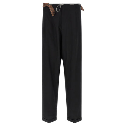 Magliano Black Cotton Casual Pants