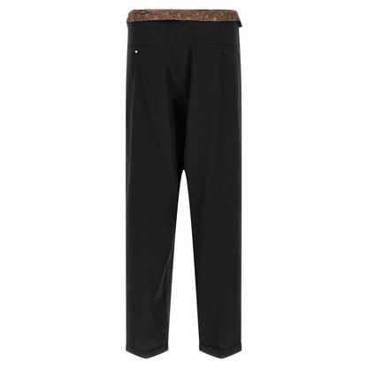 Magliano Black Cotton Casual Pants