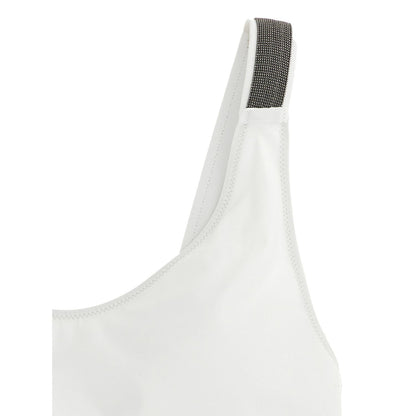 Brunello Cucinelli White Polyamide One-Piece Swimsuit