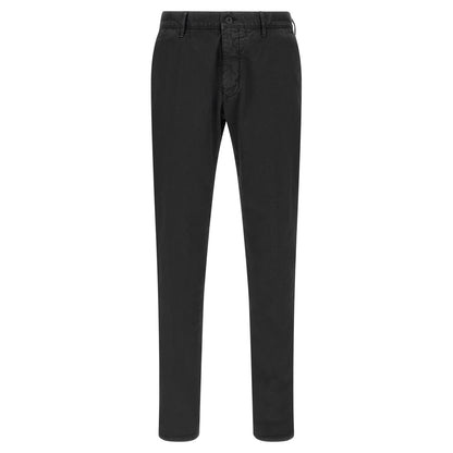 Incotex Black Cotton Casual Pants