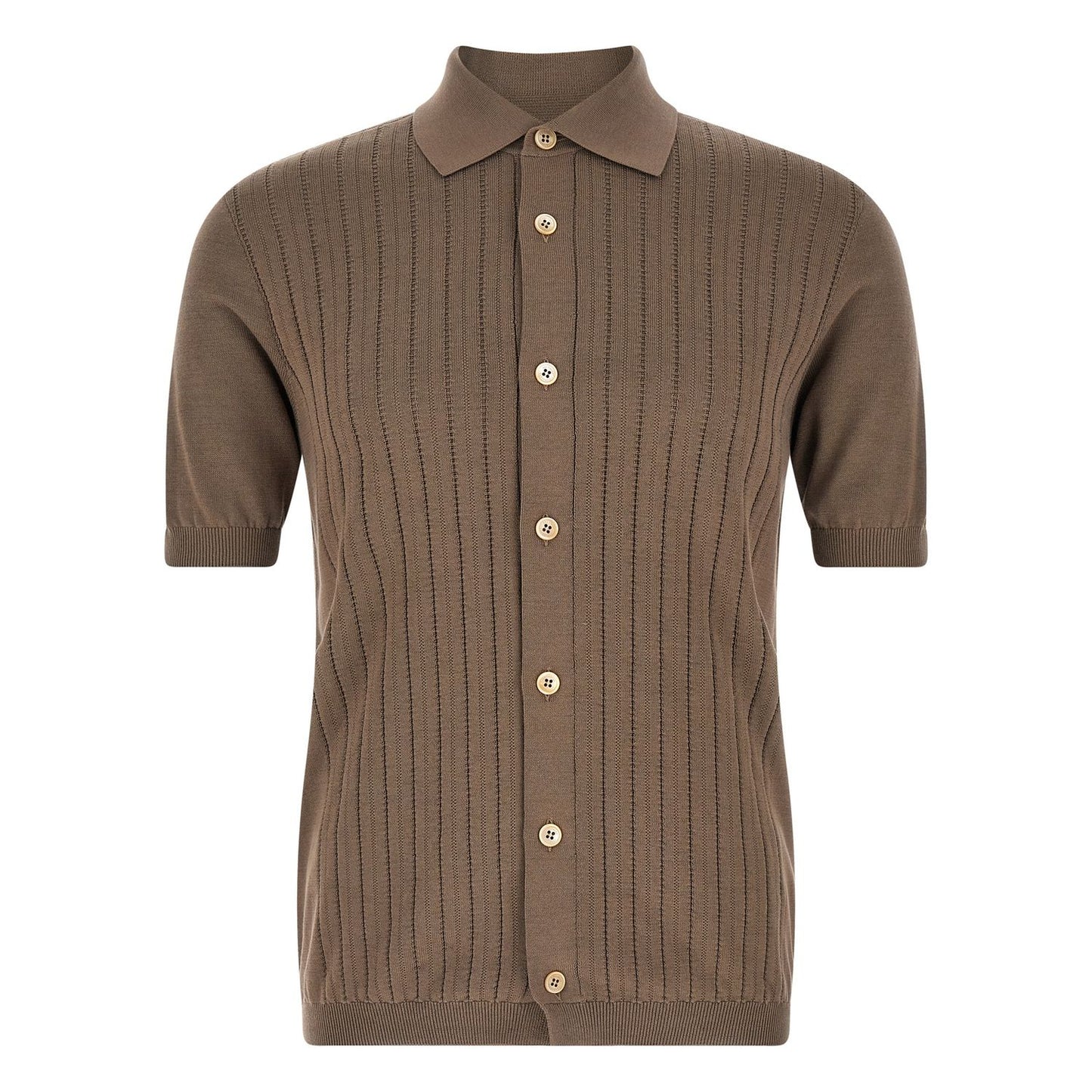 Brunello Cucinelli Brown Cotton Blouse