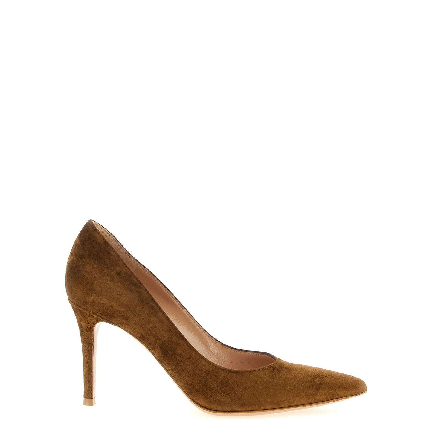 Gianvito Rossi Brown Suede Leather High Heel Pumps