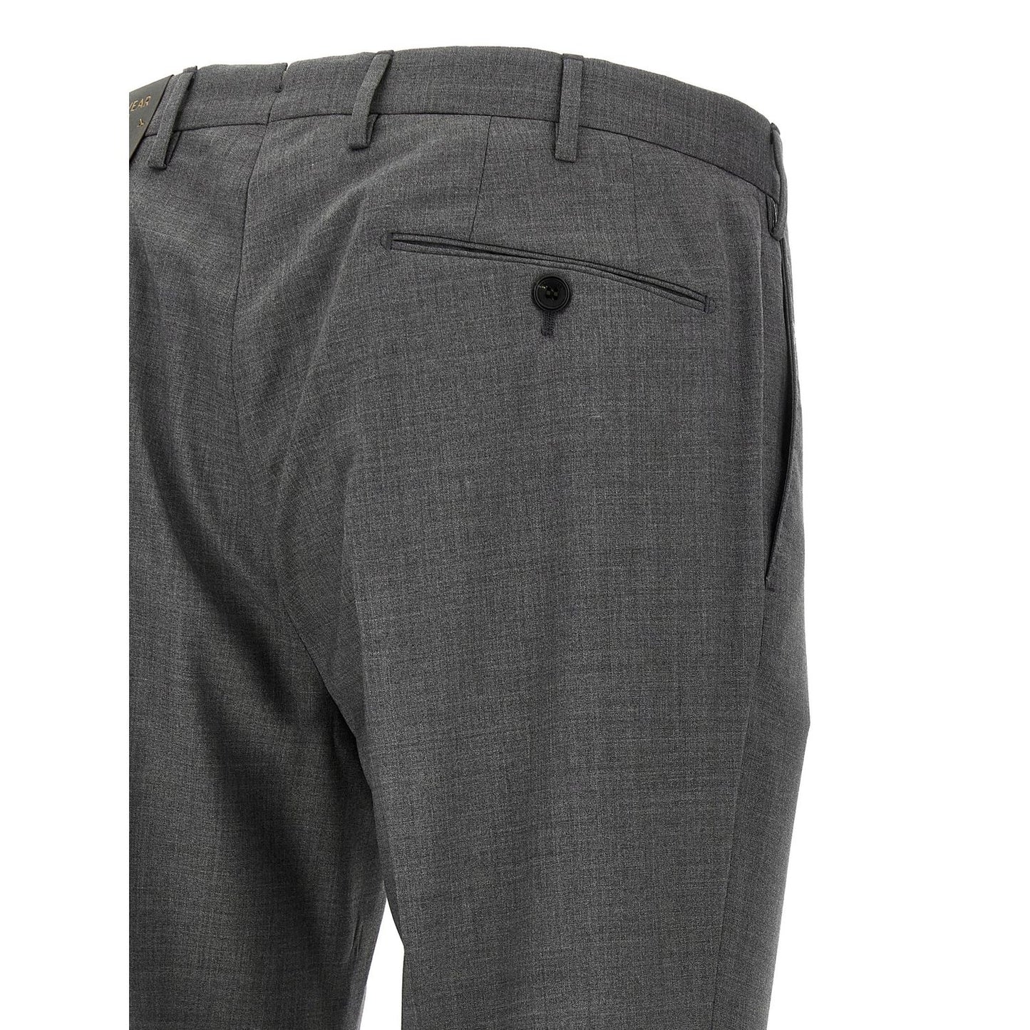 Incotex Gray Virgin Wool Dress Pants