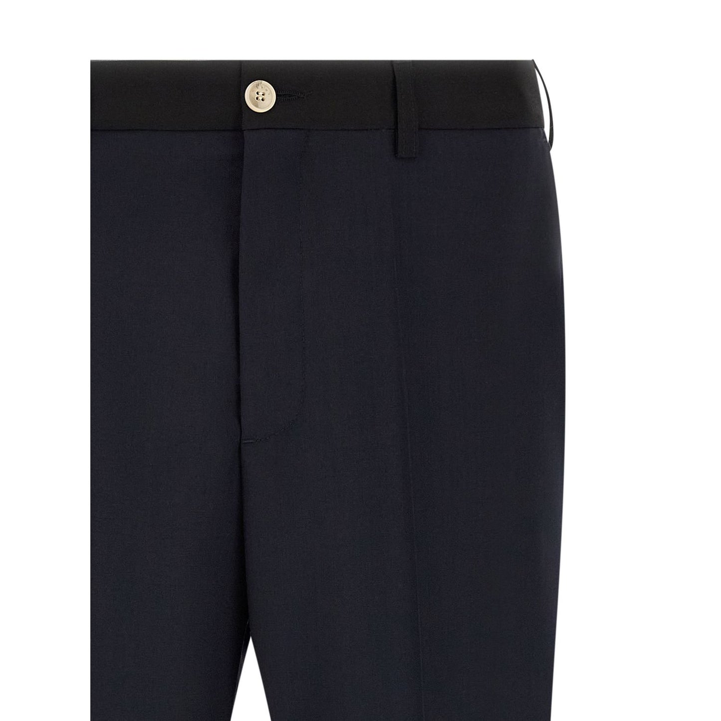 Marni Blue Virgin Wool Casual Pants