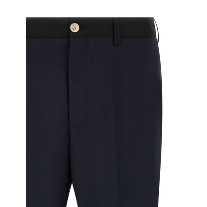 Marni Blue Virgin Wool Casual Pants