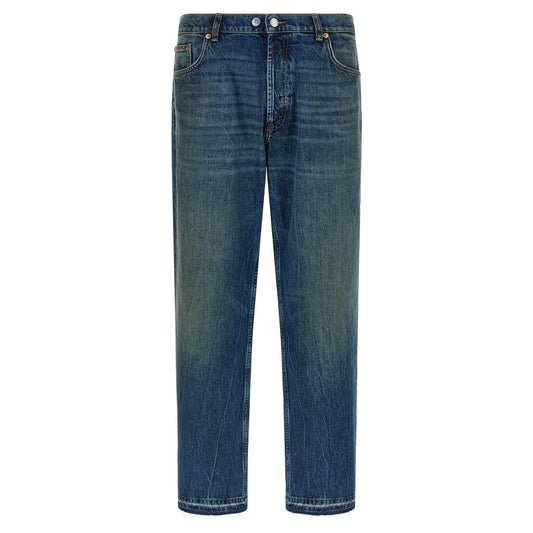 Department 5 Blue Cotton Straight-Leg Jeans