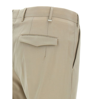 PT Torino Beige Virgin Wool Dress Pants