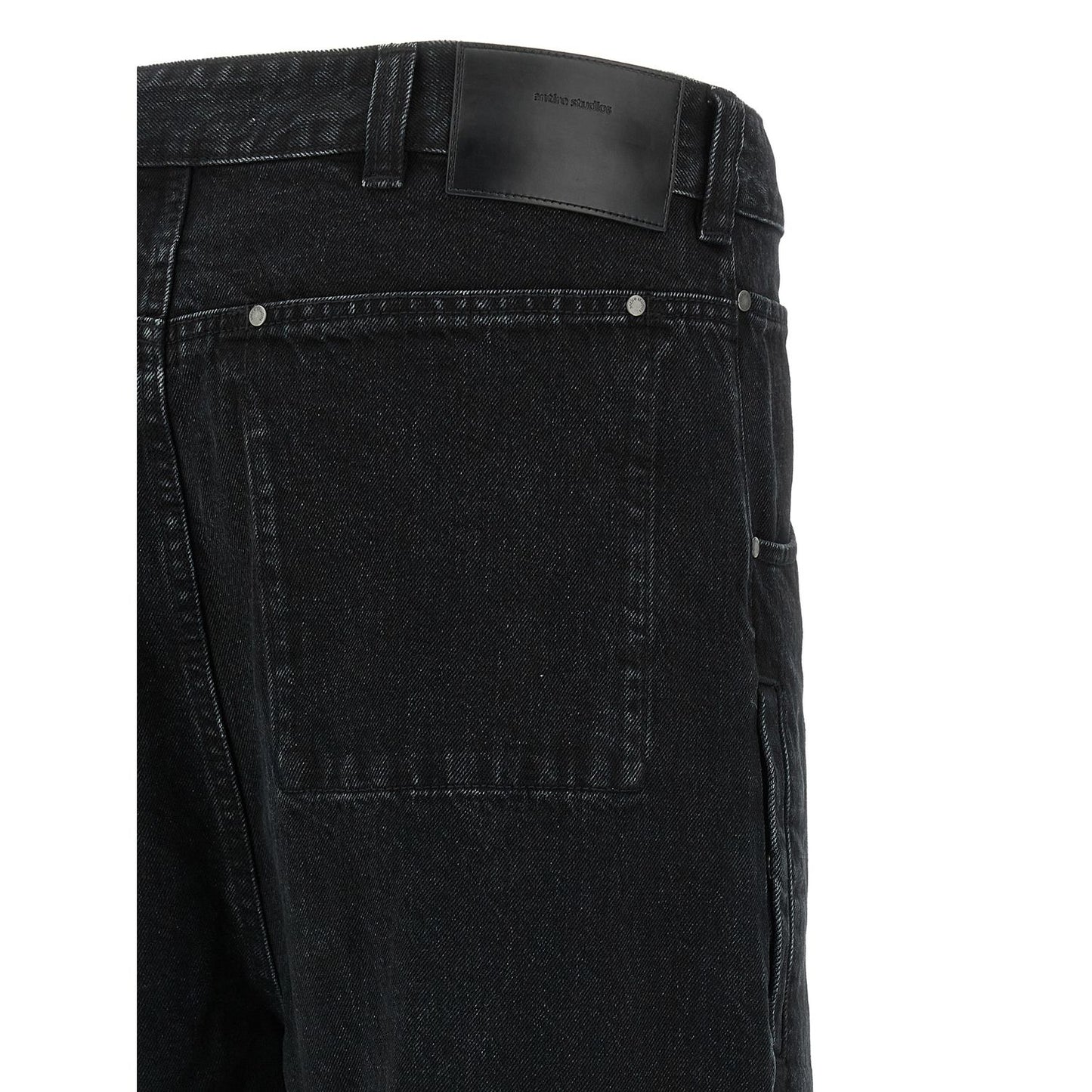 Entire Studios Black Cotton Straight-Leg Jeans
