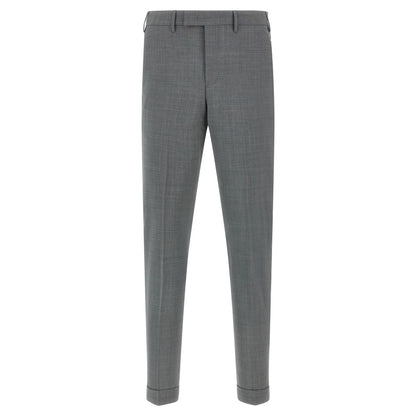 PT Torino Gray Virgin Wool Dress Pants