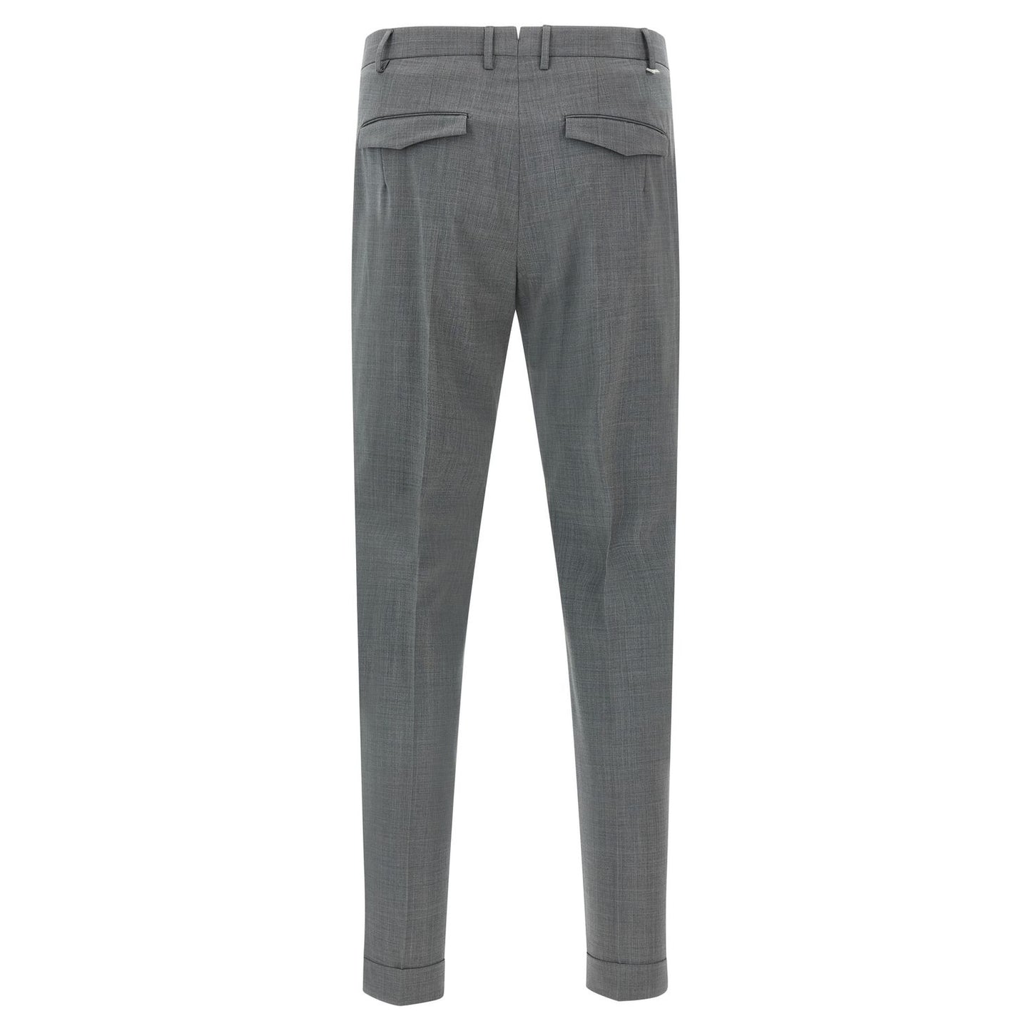 PT Torino Gray Virgin Wool Dress Pants