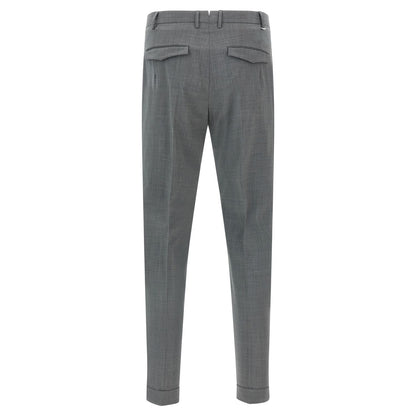 PT Torino Gray Virgin Wool Dress Pants