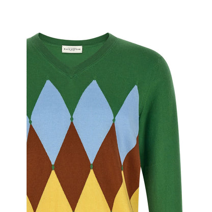 Ballantyne Bicolor Cotton Cardigan